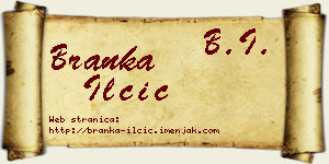 Branka Ilčić vizit kartica